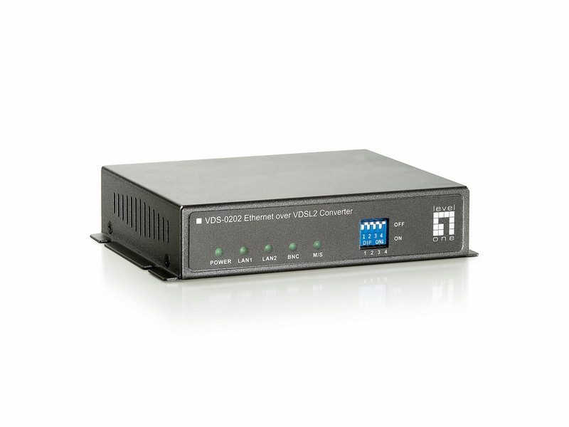 LevelOne VDS-0201 100Мбит/с Черный сетевой медиа конвертор
