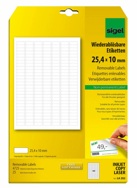 Sigel LA202 self-adhesive label