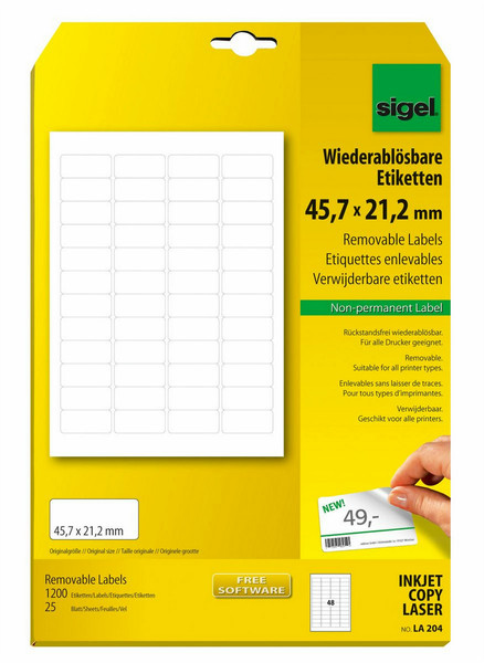 Sigel LA204 self-adhesive label