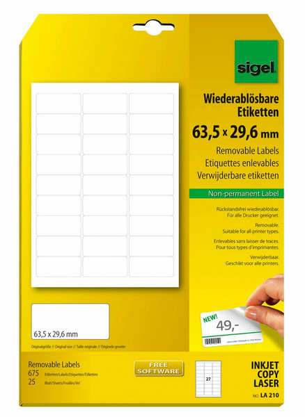 Sigel LA210 self-adhesive label