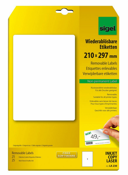 Sigel LA230 self-adhesive label