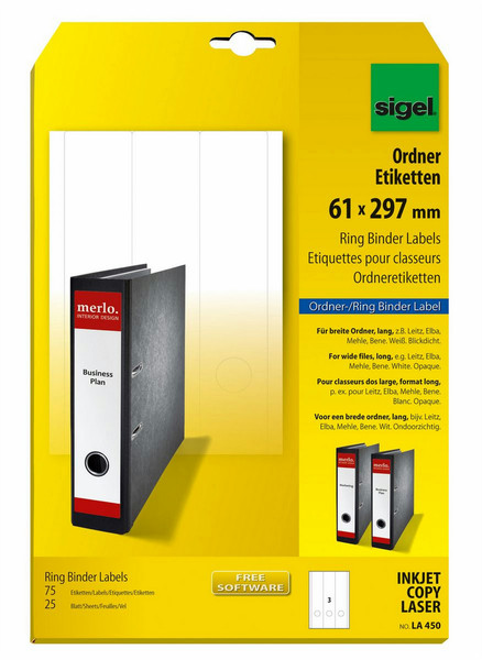 Sigel LA450 self-adhesive label