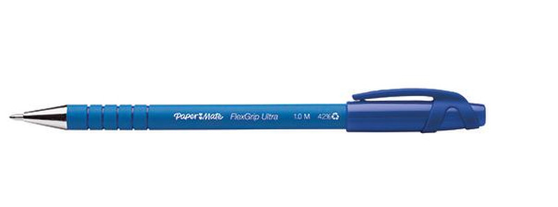 Papermate FlexGrip Ultra Clip-on retractable ballpoint pen Medium Blau 5Stück(e)