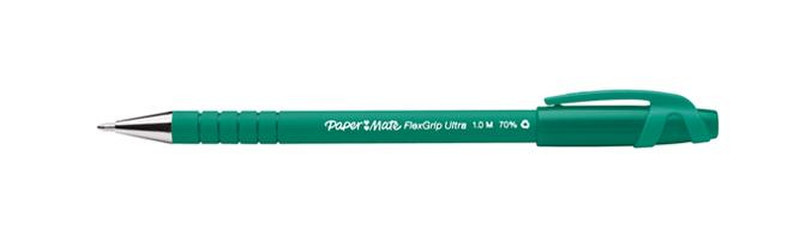 Papermate Flexgrip Ultra Stick ballpoint pen Medium Green 12pc(s)