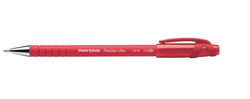 Papermate FlexGrip Ultra Clip-on retractable ballpoint pen Medium Red 1pc(s)