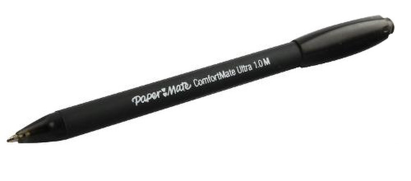 Papermate ComfortMate Ultra Clip-on retractable ballpoint pen Schwarz 2Stück(e)