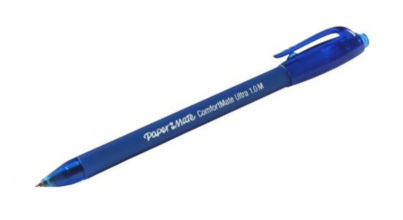 Papermate ComfortMate Ultra Clip-on retractable ballpoint pen Синий 2шт