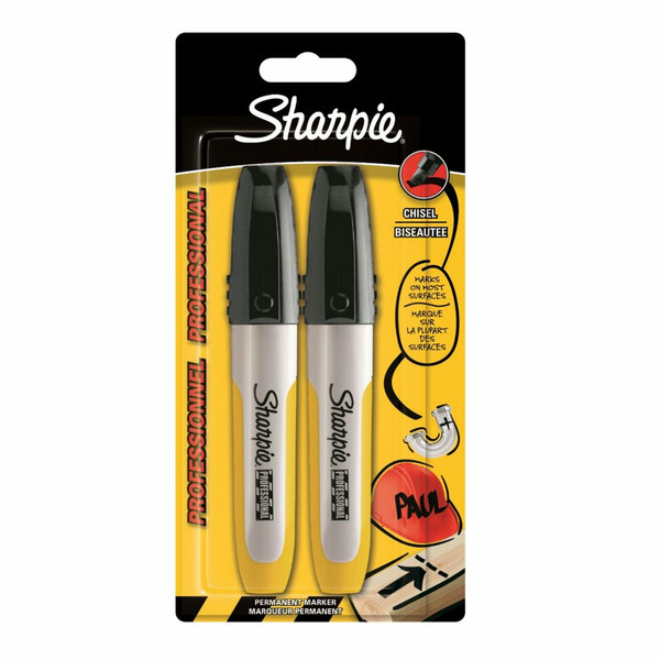 Sharpie S0810780 Скошенный наконечник Черный 2шт перманентная маркер