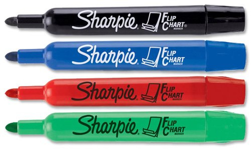 Sharpie Flip Chart Rundspitze Schwarz, Blau, Grün, Rot 4Stück(e) Marker