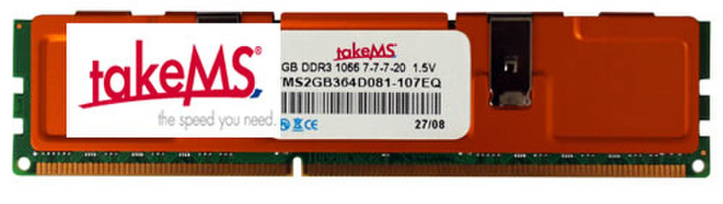 takeMS 1024Mb DDR3 PC1066 CL7 1GB DDR3 1066MHz Speichermodul