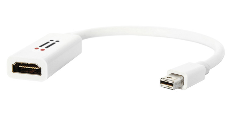 Aiino 0.15m Mini DisplayPort / HDMI 0.15м mini DisplayPort HDMI Белый адаптер для видео кабеля