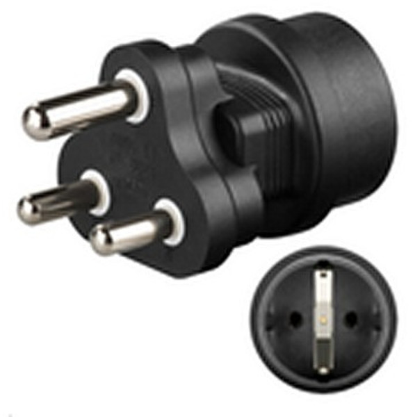 Microconnect PETRAVEL7 Type F (Schuko) Black power plug adapter