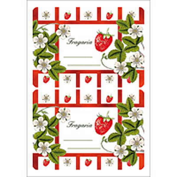 HERMA Design kitchen labels 74x52 mm strawberry 6 St. 3 sheets декоративная наклейка