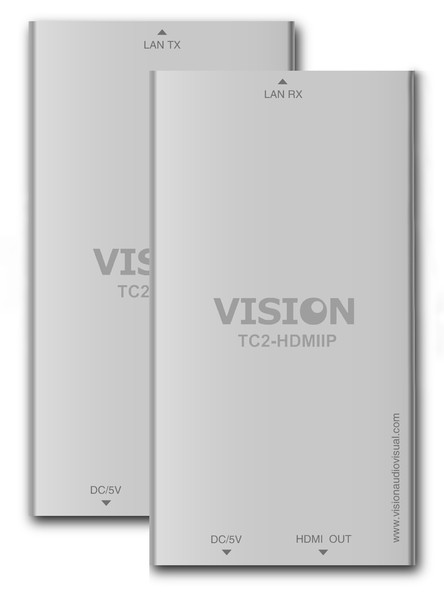 Vision TC2HDMIIP AV transmitter & receiver Weiß