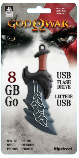 Hip Street Sony God of War 8GB 8GB USB 2.0 Type-A Grey USB flash drive