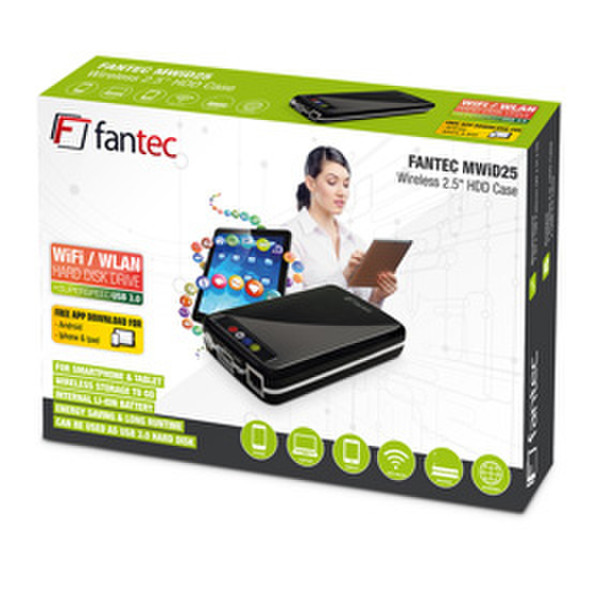 Fantec MWiD25 750GB Wi-Fi 750ГБ Черный