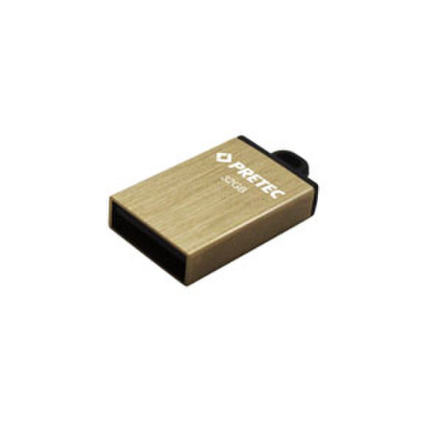 Pretec i-Disk Elite E01 8GB 8ГБ USB 2.0 Type-A Золотой USB флеш накопитель