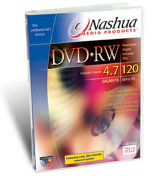 Nashua DVD+RW, dvd-box 120min./4.7GB, 4x, 1-pack 4.7GB DVD+RW 1pc(s)