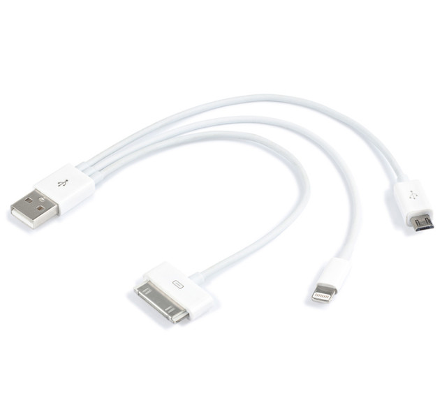 Akashi ALT3IN1CABLE Auto,Indoor White mobile device charger