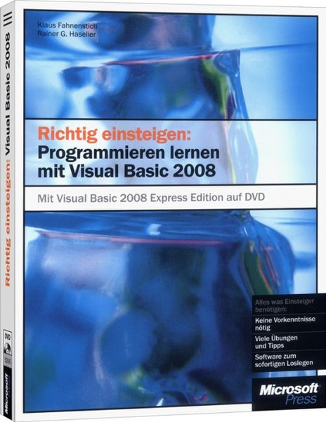 Microsoft Richtig einsteigen: Programmieren lernen mit Visual Basic 2008 German software manual