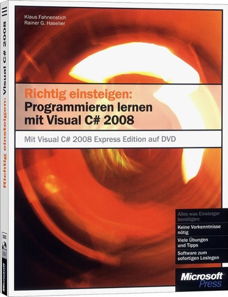 Microsoft Richtig einsteigen: Programmieren lernen mit Visual C# 2008 German software manual