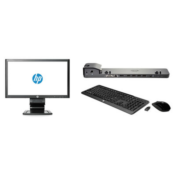 HP UltraSlim Docking Station Bundle USB 3.0 (3.1 Gen 1) Type-A Черный док-станция для ноутбука