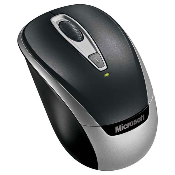 Microsoft Wireless Mobile Mouse 3000 Беспроводной RF Оптический 1000dpi Черный компьютерная мышь