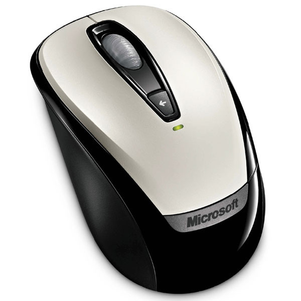 Microsoft Wireless Mobile Mouse 3000 Беспроводной RF Оптический 1000dpi Белый компьютерная мышь