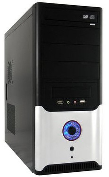 LC-Power 649BS Midi-Tower 420W Schwarz, Silber Computer-Gehäuse