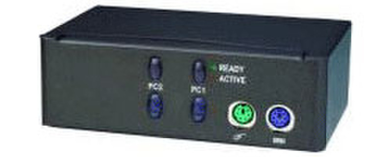 MCL Commutateurs auto, 2 UC PS2 / 1 Console PS2 + son et cables Schwarz Tastatur/Video/Maus (KVM)-Switch