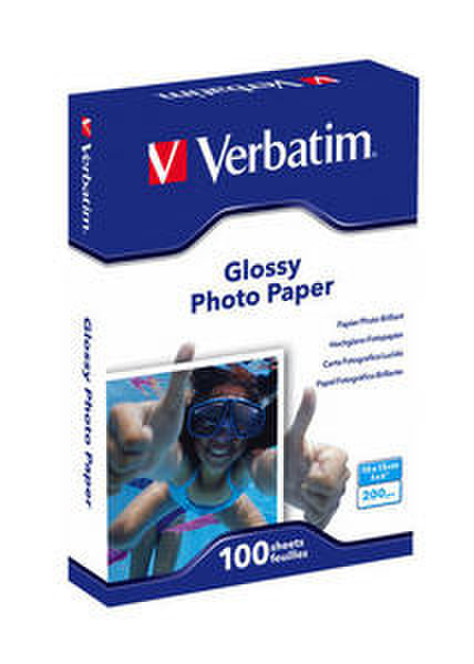 Verbatim Glossy Photo Paper 10x15cm 200gsm 100pk Multicolour photo paper