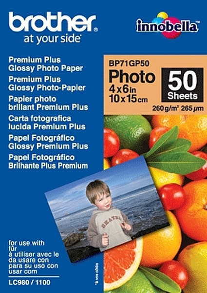 Brother BP71GP50 Premium Glossy Photo Paper White photo paper