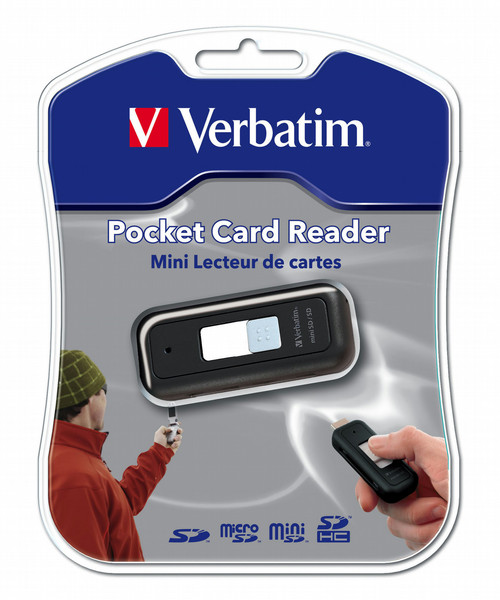 Verbatim Pocket Card Reader USB USB 2.0 Черный устройство для чтения карт флэш-памяти