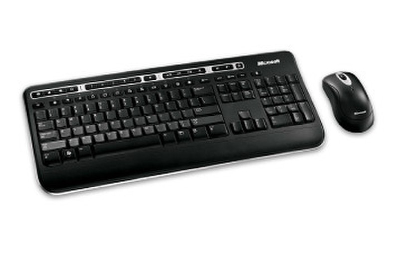 Microsoft Wireless Media Desktop 1000 Беспроводной RF QWERTY Черный клавиатура