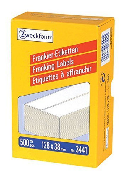 Avery Frankier-Etiketten, weiß, 128 x 38 mm, permanent selbstklebendes Etikett