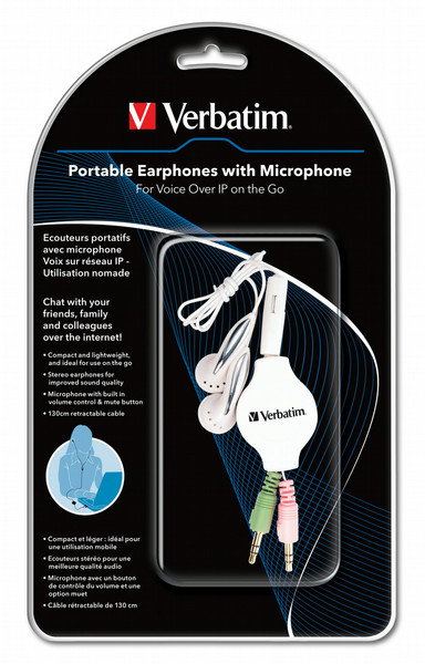 Verbatim Portable Headset Белый гарнитура