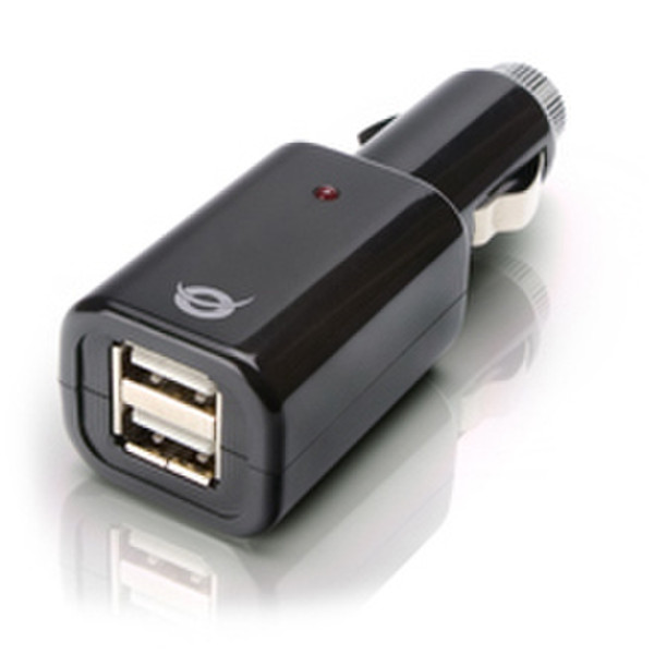 Conceptronic Universal USB Car Charger 2xUSB Черный кабельный разъем/переходник
