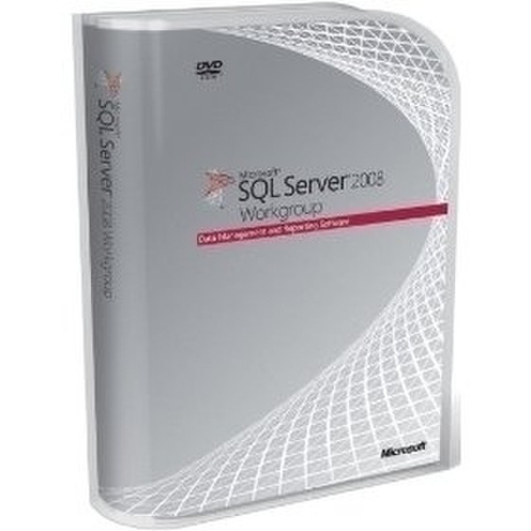Microsoft SQL Server Workgroup Edition 2008, DVD, 5 Clt, AE, SP