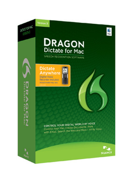 Nuance Dragon Dictate 3 Mobile, MAC, ITA