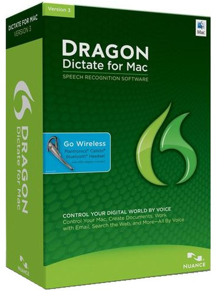 Nuance Dragon Dictate 3 Wireless, MAC, ITA