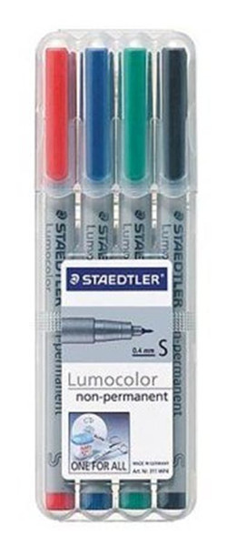 Staedtler 311 WP4 Черный, Синий, Зеленый, Красный 4шт маркер