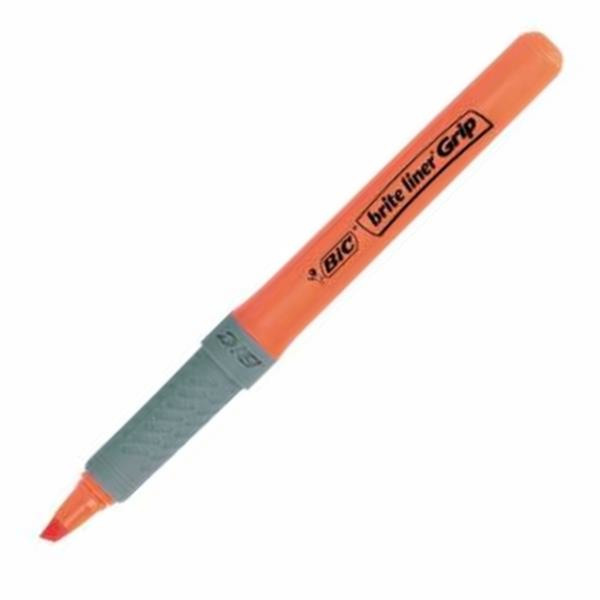 BIC Brite Liner Grip Скошенный наконечник Оранжевый 12шт маркер