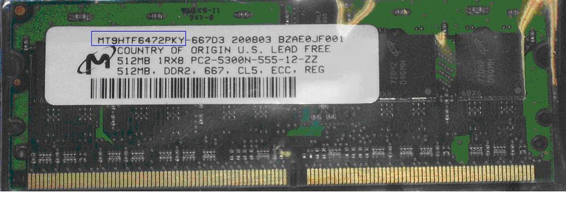 Intel AXXMINIDIMM512 0.5ГБ DDR2 модуль памяти
