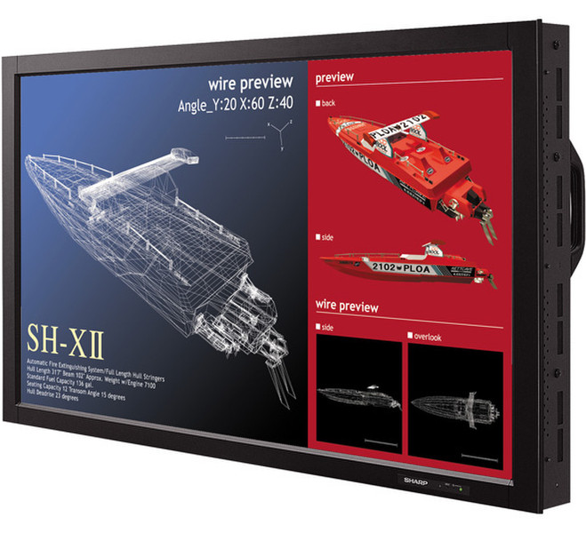 Sharp PN465E 46 inch Full-HD LCD Monitor 46Zoll Full HD Schwarz Public Display/Präsentationsmonitor