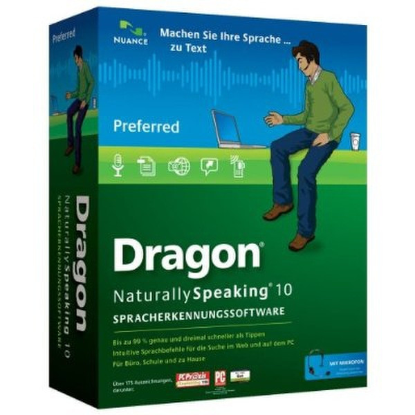 Nuance Dragon NaturallySpeaking 10 Preferred, DE