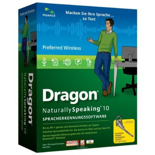 Nuance Dragon NaturallySpeaking 10 Wireless, DE