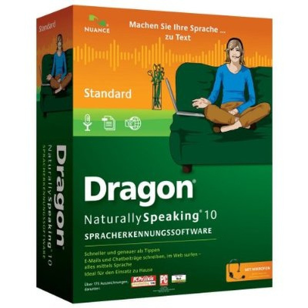 Nuance Dragon NaturallySpeaking 10 Standard, DE