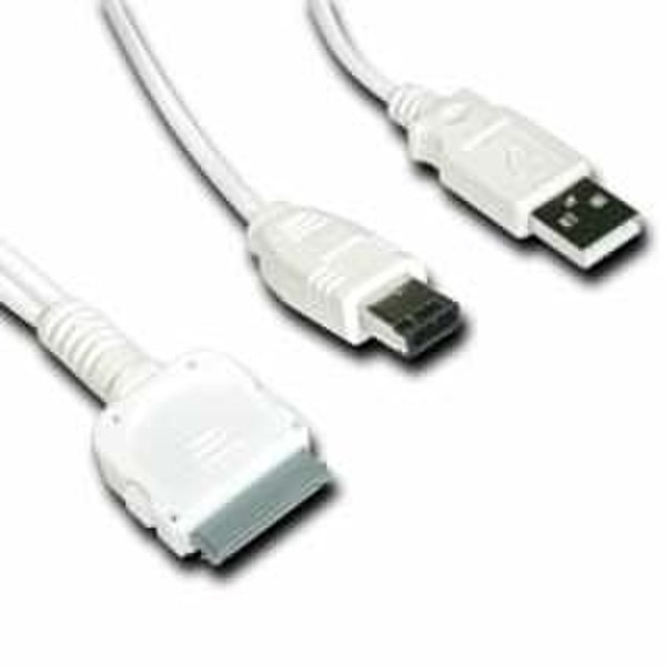 C2G iPod®-Compatible Firewire®/USB 2.0 Sync and Charging Cable Белый кабель питания