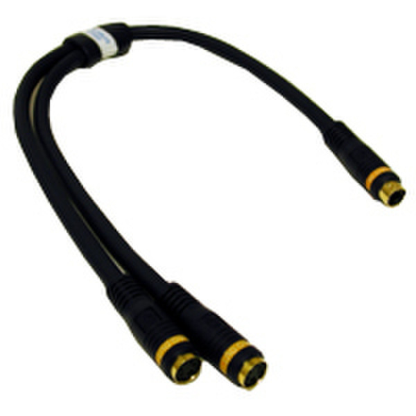 C2G Velocity™ S-Video Y-Cable 0.3m Blau S-Videokabel