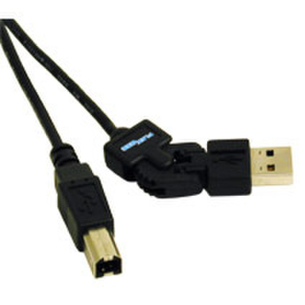 C2G FlexUSB USB 2.0 A/B Cable 6ft 1.83м USB A USB B Черный кабель USB